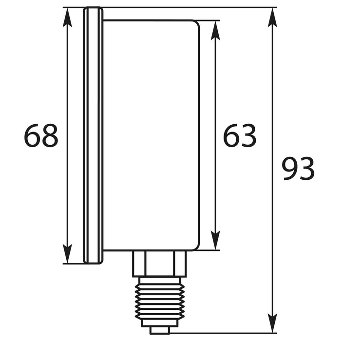 Manometer 0-100 U 63mm 1/4AG