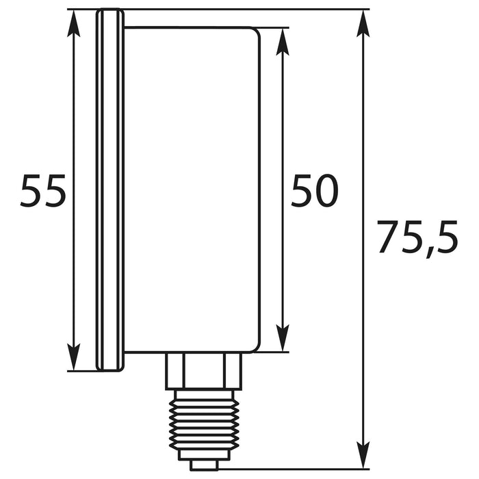 Manometer 0-250 U 50 mm 1/4"AG WIKA