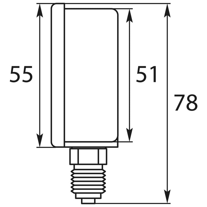 Manometer 0-250 U 50 mm 1/4AG