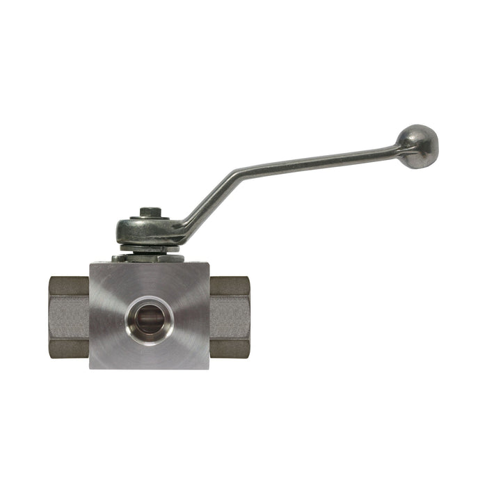 Dreiwegehahn 1/4"IG 500 Bar Edelstahl