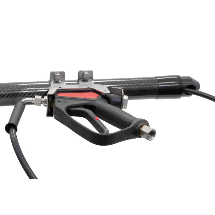 Teleskoplanze 11,5 M. Carbon, Pistole ST-2600 E:3/8"IG drehbar: A:1/4"G - 3K Carbon