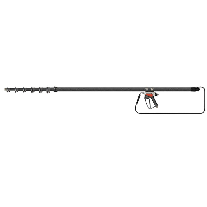 Teleskoplanze 11,5 M. Carbon, Pistole ST-2600 E:3/8"IG drehbar: A:1/4"G - 3K Carbon