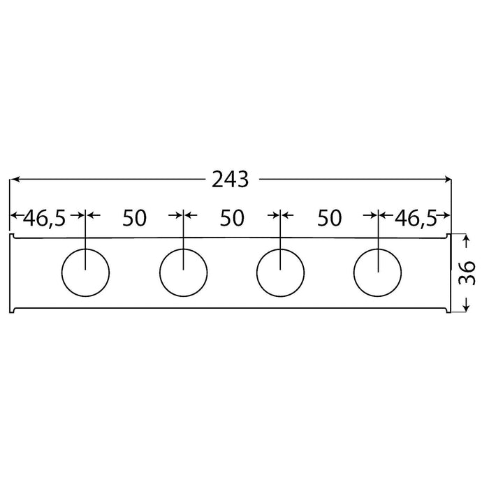 Verteilerleiste 2x1"IG-4x1/2"IG, Edelstahl