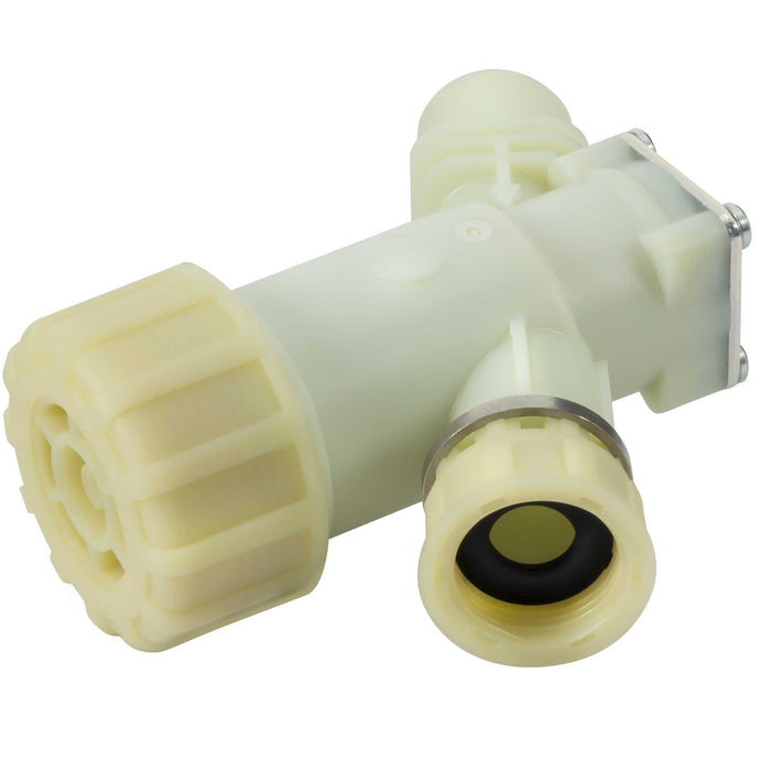 Schmutzfänger 3/4"AG : 3/4"IG Kunststoff mit Zwangsabsperrung