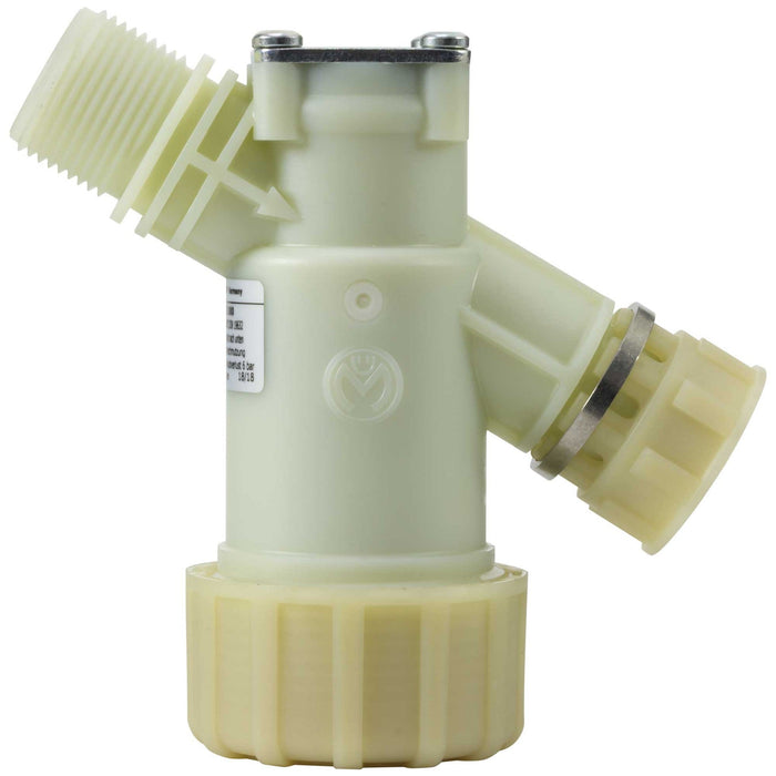 Schmutzfänger 3/4"AG : 3/4"IG Kunststoff mit Zwangsabsperrung