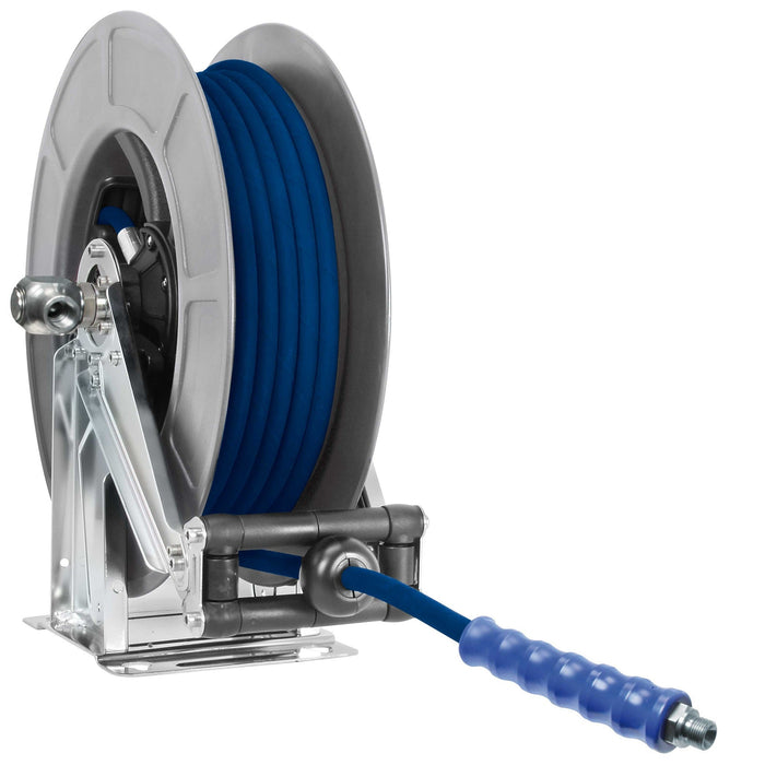 Schlauchaufr. 2SN-08 20M.BL 3/8" AGR VA/PVC grau E:1/2" IG A:3/8" AG