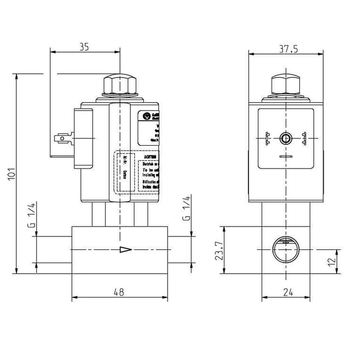 MV-AK-Müller 1/4 230V-50Hz 180bar PG9 inkl. Gerätesteckdose PG9