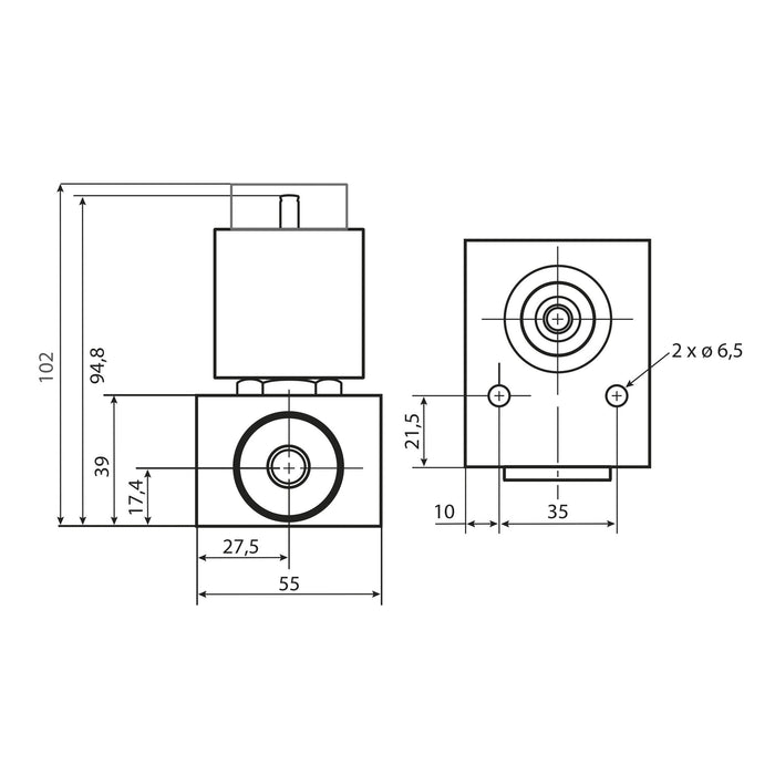 MV-Danfoss VDHT 1/2 E NC BSP 4-160 bar ohne Spule