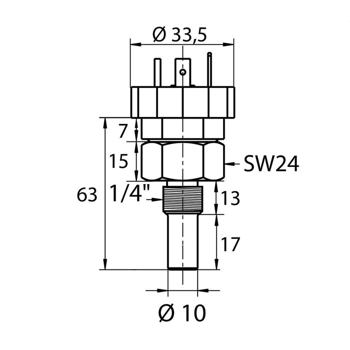 Temperaturschalter TFS135 60 C° 1/4"AG