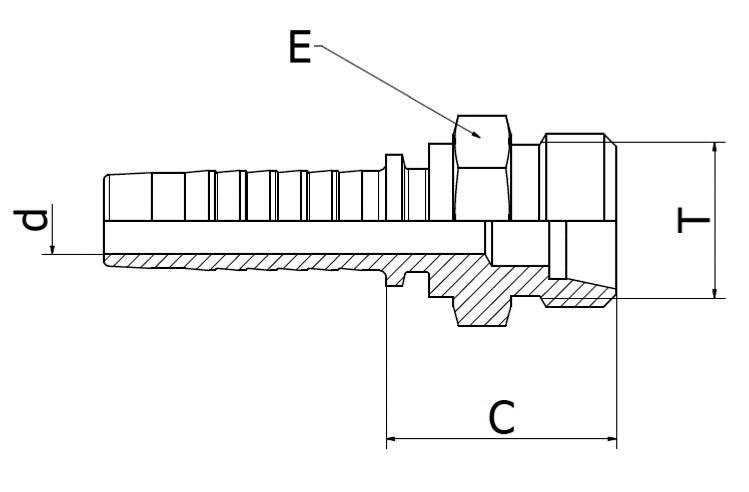 ValCon Pressnippel | CEL - VC30ME22-12 | DN19 | M30x2 | ROHR-Ø 22L