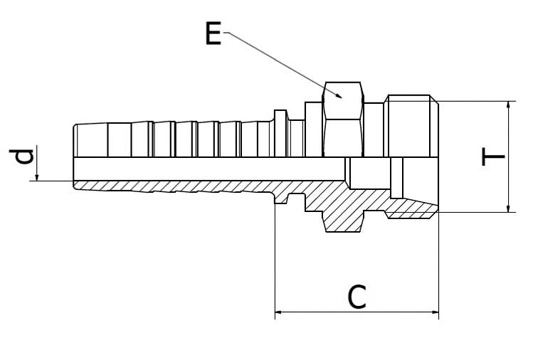 ValCon Pressnippel | CES - VC22ME14-06 | DN10 | M22x1,5 | ROHR-Ø 14S