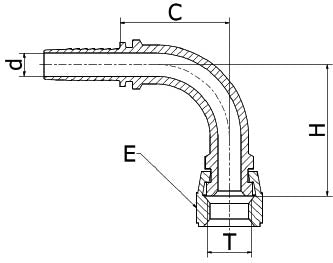 ValCon Pressnippel | DKJ | 90° - VC17J90S10 | DN16 | 1.1/16"-12 UN