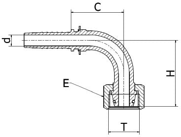 ValCon Pressnippel | DKOl | 90° - VC16MSOF10-90S06 | DN10 | M16x1,5 | ROHR-Ø 10L