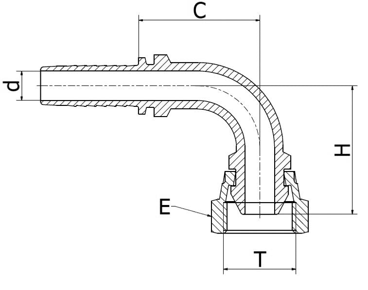 ValCon Pressnippel | DKR | 90° - VC04B90S04 | DN6 | G1/4"-19