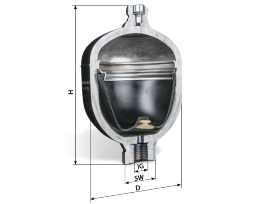 SAIP 0,16 Liter Membran-/Druckspeicher