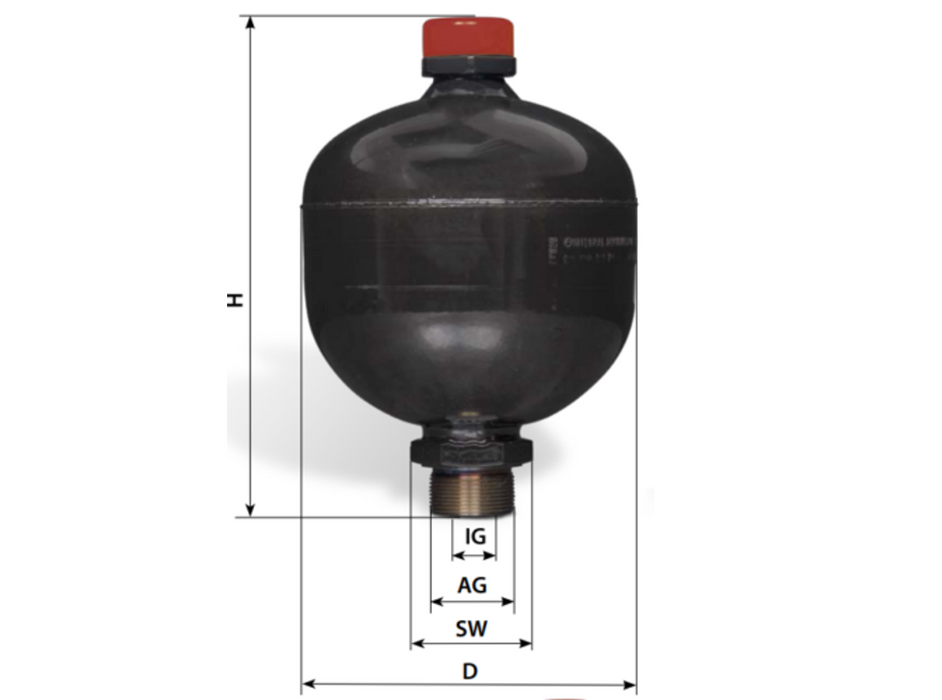 Roth 0,32 Liter Membran-/Druckspeicher