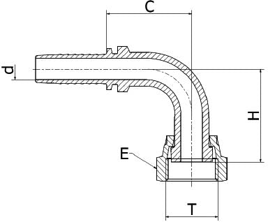 ValCon Pressnippel |ORFS | 90° - VC06LORF90S06 | DN10 | 11/16"-16 UN