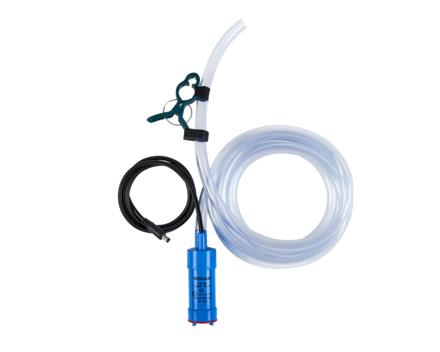 DER BLAUE Pumpe mit Schlauch + Halteclip