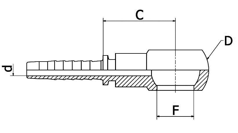 ValCon Pressnippel |Ringauge | FÜR Metrische Hohlschraube - VC08BKG06 | DN10 | FÜR HOHLSCHRAUBE G1/2"