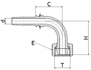 ValCon Pressnippel | DKL | 90° - VC22MSF15-90S08 | DN12 | M22x1,5 | ROHR-Ø 15L