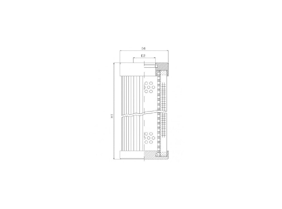 Original FILTREC Hydraulikfilterelement (Druckfilter) XD160T100B