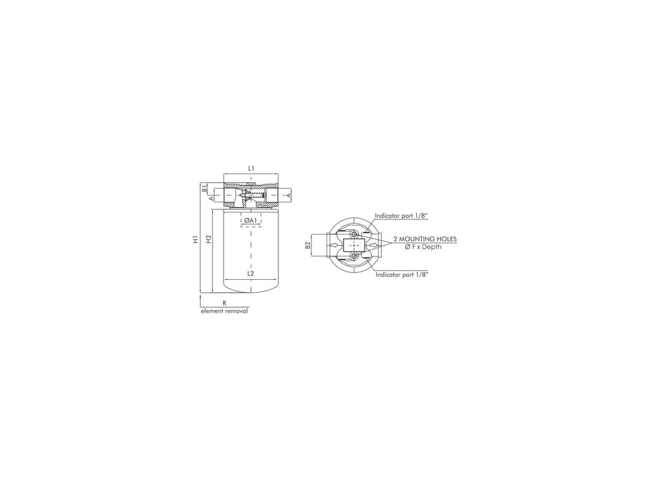 Original FILTREC Leitungsfilter (Saugfilter) FA110C10BB4S00
