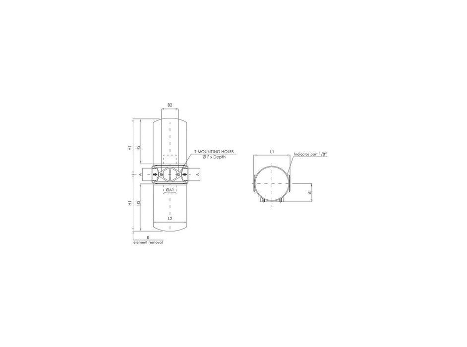 Original FILTREC Leitungsfilter (Saugfilter) FA130T125BB70S1