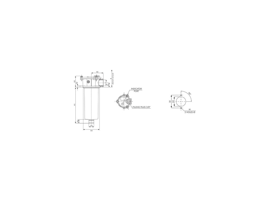 Original FILTREC Leitungsfilter (Rücklauffilter) FR122C10BBB30C000