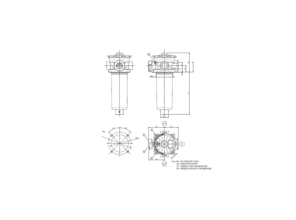 Original FILTREC Rücklauffilter FR64R130C25BBB6001BMPB