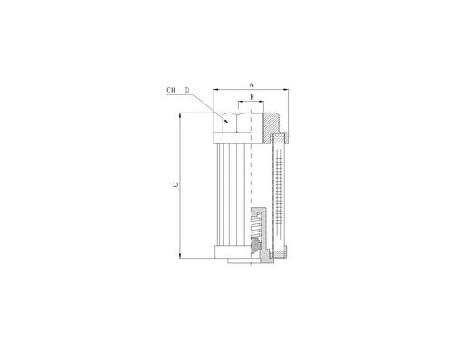 Original FILTREC Saugfilter (Anschraubelement) FS130B6T125B