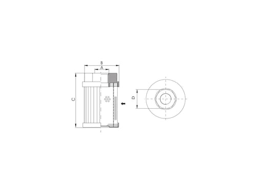 Original FILTREC Saugfilter (Anschraubelement) FS191B12T125
