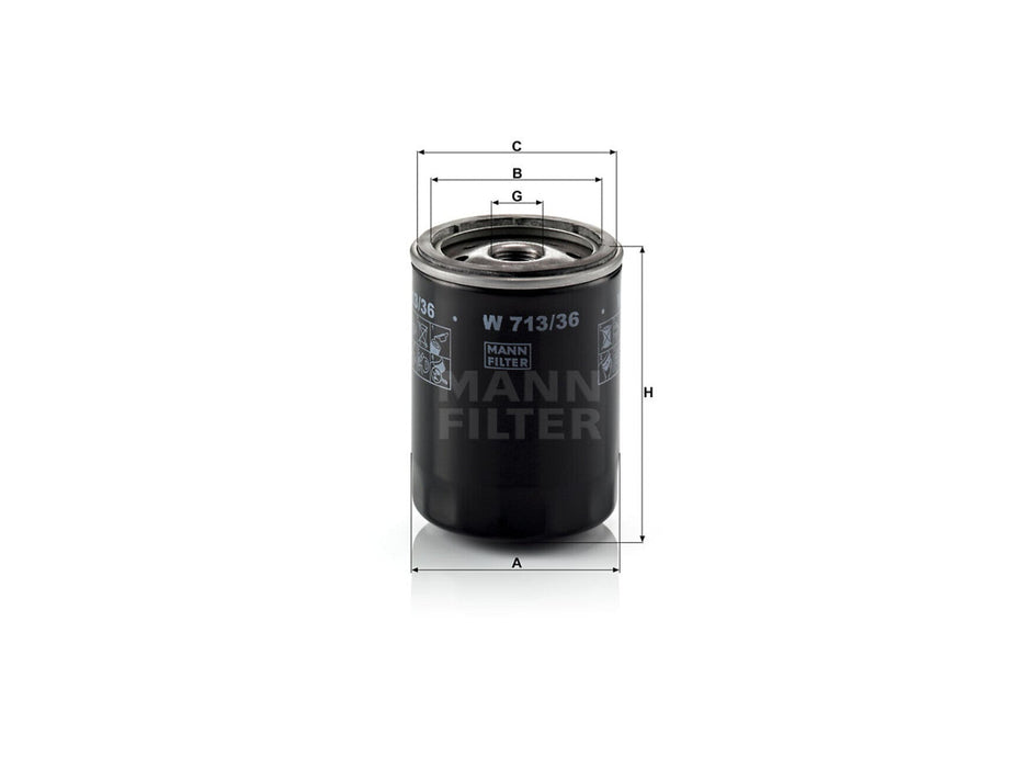 Original MANN-FILTER Ölfilter SpinOn W 713/36