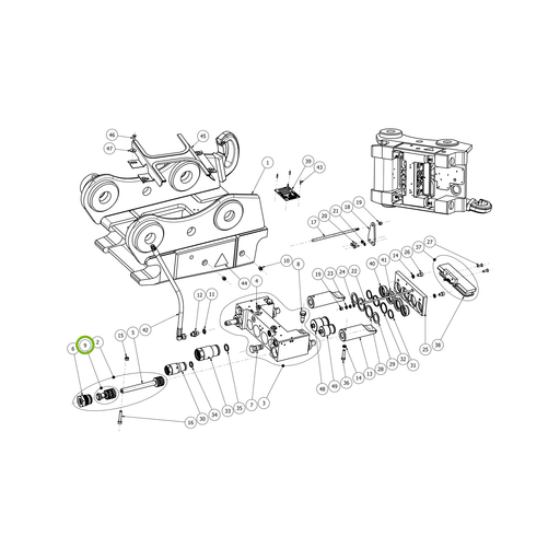OilQuick Dichtungssatz – Position 9 in Ersatzteilzeichnung OQ 60-4 - Schnellwechsler mit Sicherungsring gesicherten Schnellkupplungen (Gesamtansicht), Art.-Nr. 7020225