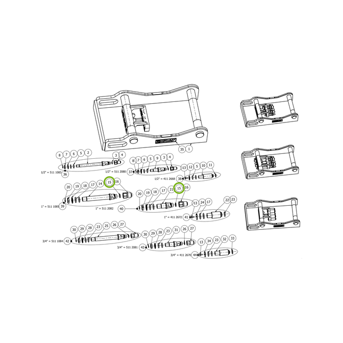 OilQuick O-Ring – Position 15 in Ersatzteilzeichnung OQ 70 - Geräterahmen für hydraulische Geräte (Gesamtansicht), Art.-Nr. 7160050