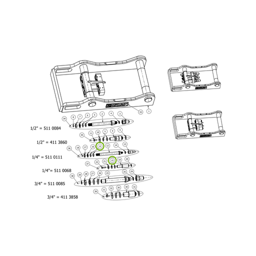 OilQuick O-Ring – Position 15 in Ersatzteilzeichnung OQ 60-5 - Geräterahmen für hydraulische Geräte (lange Schotten) (Gesamtansicht), Art.-Nr. 7160077