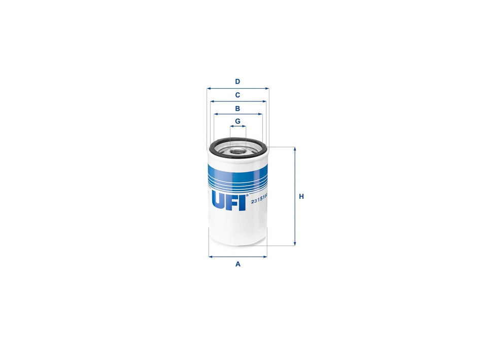 Original UFI Filters Ölfilter SpinOn 23.151.00
