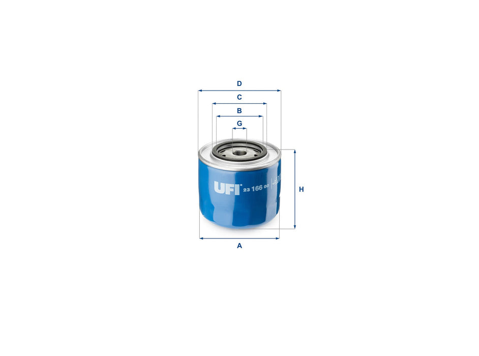 Original UFI Filters Ölfilter SpinOn 23.166.00