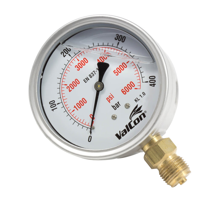 ValCon ValCon®manometer ng100 | Anschluss UNten | BAR/PSI - VC-MANO100PU-25 | G1/2" | 0-25 BAR